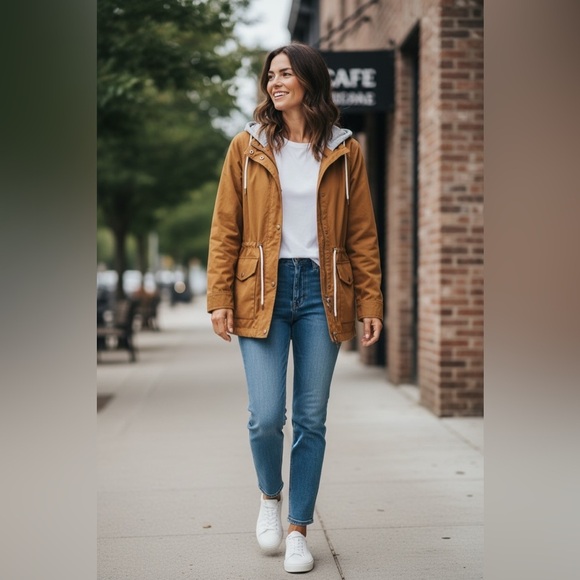 Forever 21 Jackets & Blazers - Forever 21 Brown Jacket with Attached Hoodie